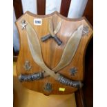 A kukri knife presentation shield.