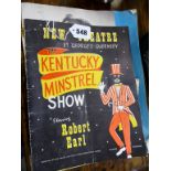 A vintage programme from the performance of The Kentucky Minstrel Show at St George's Guernsey,