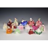 A quantity of Royal Doulton miniature lady figurines, to include Fair Lady; Sunday Best; Kirsty;