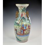 A large and fine quality Chinese famille rose baluster vase, probably Daoguang period (1821-50),