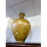 A large handmade wooden vase, 30in.