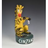 A vintage Cinzano advertising display/bottle stand zebra figure - breweriana interest, 1960s, the