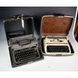 Two vintage typewriters - Universal Underwood & Smith-Corona Viceroy De-Luxe. (2)