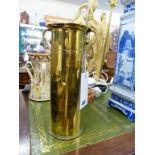 An Art Nouveau style trench art vase.