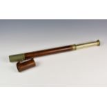 A Ross of London single-draw telescope, No: 75479, early 20th century, nickel plated, leather