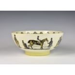 A Shand Kydd Pottery limited edition horse racing bowl by Eric Thomas, 'Newmarket', printed