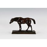 Antoine-Louis Barye (French, 1796-1875), bronze horse with head lowered, 'Cheval Demi-Sang, Tête