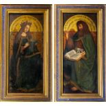 Two late 19th century chromolithographs from The Ghent Altarpiece after Jan Van Eyck (1390-1441),