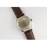 A c.1950 Rolex Oyster Shock Resisting gentleman's wrist watch, model ref. 4444, the signed, silvered