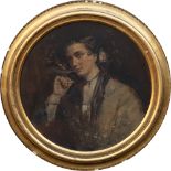 Sir Edwin Long, R.A. (British, 1829-1891), A half length portrait of Matilda Wetherall, smoking a