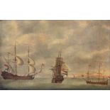 Follower of Willem van de Velde I (Dutch, 1611-1693), Dutch men-o'-war and other ships off the coast