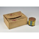 A Canadian Red Cross food parcel with Cow Bell whole milk powder tin. (2),