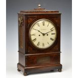 A Regency brass and mahogany double fusee bracket clock by F. Lawley of Bath, the eight day double