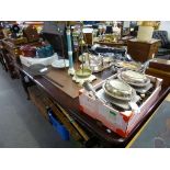 A Victorian mahogany pull out extending dining table.