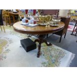 A Victorian mahogany tilt top breakfast table.