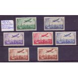 FRANCE STAMPS : 1936 AIR stamps to 3F50 lightly M/M, SG 534-39.