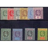 GOLD COAST STAMPS : 1907 EDVII mounted mint set of 10 to 5/- SG 59-68 Cat £190