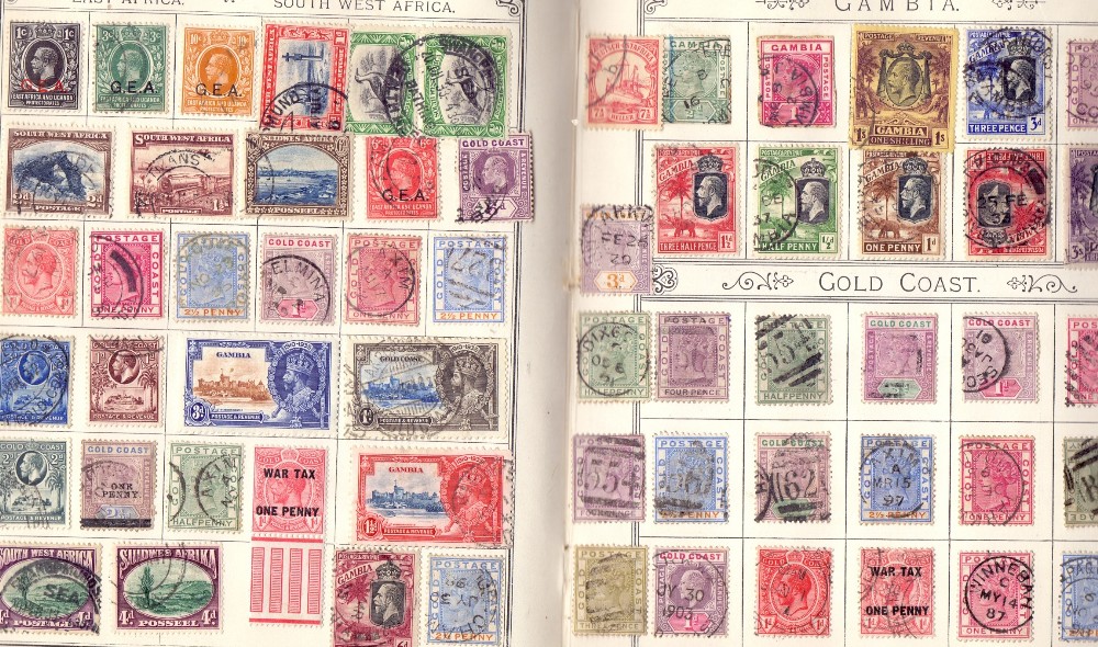 STAMPS : Pretty full red Lincoln All World album, appears to be all pre 1940 period. - Image 3 of 6