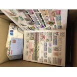 STAMPS : All World glory box of albums and stock-books plus an amount of old postal history.