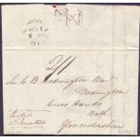 POSTAL HISTORY : ANTIGUA, 1834 entire from Betty's Hope, Antigua to Sir Codrington,