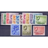 SEYCHELLES STAMPS : 1938 mounted mint set of 15 to 5r, perforated Specimen,