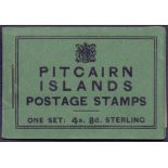 PITCAIRN ISLANDS STAMPS : 1940 4/- 8d booklet black on green, complete, scarce SG SB1 Cat £3250.