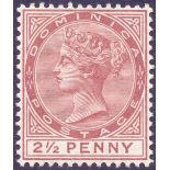 DOMINICA STAMPS : 1879 QV 2 1/2d Red Brown,