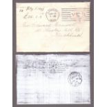 GREAT BRITAIN POSTAL HISTORY : Collection of machine and other cancels on QV to GV covers and cards