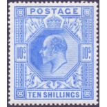 GREAT BRITAIN STAMPS : GB : 1902 10/- Deep Ultramarine,