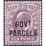 GREAT BRITAIN STAMPS : GB : 1902 6d Pale Dull Purple GOVT PARCELS official.