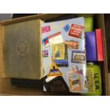 WORLD STAMPS ; , accumulation in large box with various albums, stamps loose in tins, covers etc.