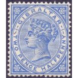 GIBRALTAR STAMPS : 1886 QV 2 1/2d Blue,