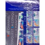 STAMPS : Channel Tunnel gift pack comprising FDC's stamps British and French, souvenir book,