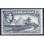 GIBRALTAR STAMPS : George VI 1940 2d grey, perf 13.5, U/M, SG 124ab. Cat £800.