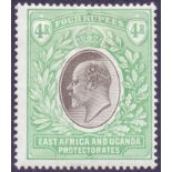 STAMPS : East Africa and Uganda 1903 EDVII 4r Grey and Emerald Green,