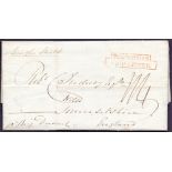 GREAT BRITAIN POSTAL HISTORY : PORTSMOUTH, 1840 entire sent Parham Old Work Estate,