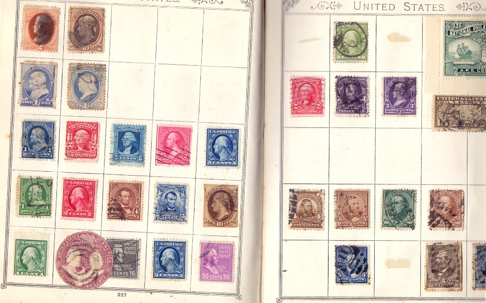 STAMPS : Pretty full red Lincoln All World album, appears to be all pre 1940 period. - Image 6 of 6