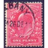 GREAT BRITAIN STAMPS : GB : 1911 1d Aniline Pink very fine used,