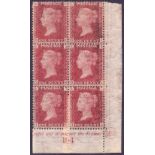 GREAT BRITAIN STAMPS : GB : 1864 1d Red plate 163,