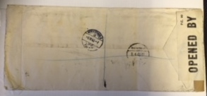 POSTAL HISTORY COVER : CHINA, 1945 long commercial Registered envelope from Shanghai to Switzerland, - Image 2 of 2