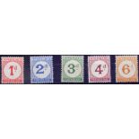 NYASALAND STAMPS : 1950 lightly mounted mint Postage Due set SG D1-D5 Cat £100