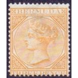 BERMUDA STAMPS : 1873 QV 3d Yellow Buff,