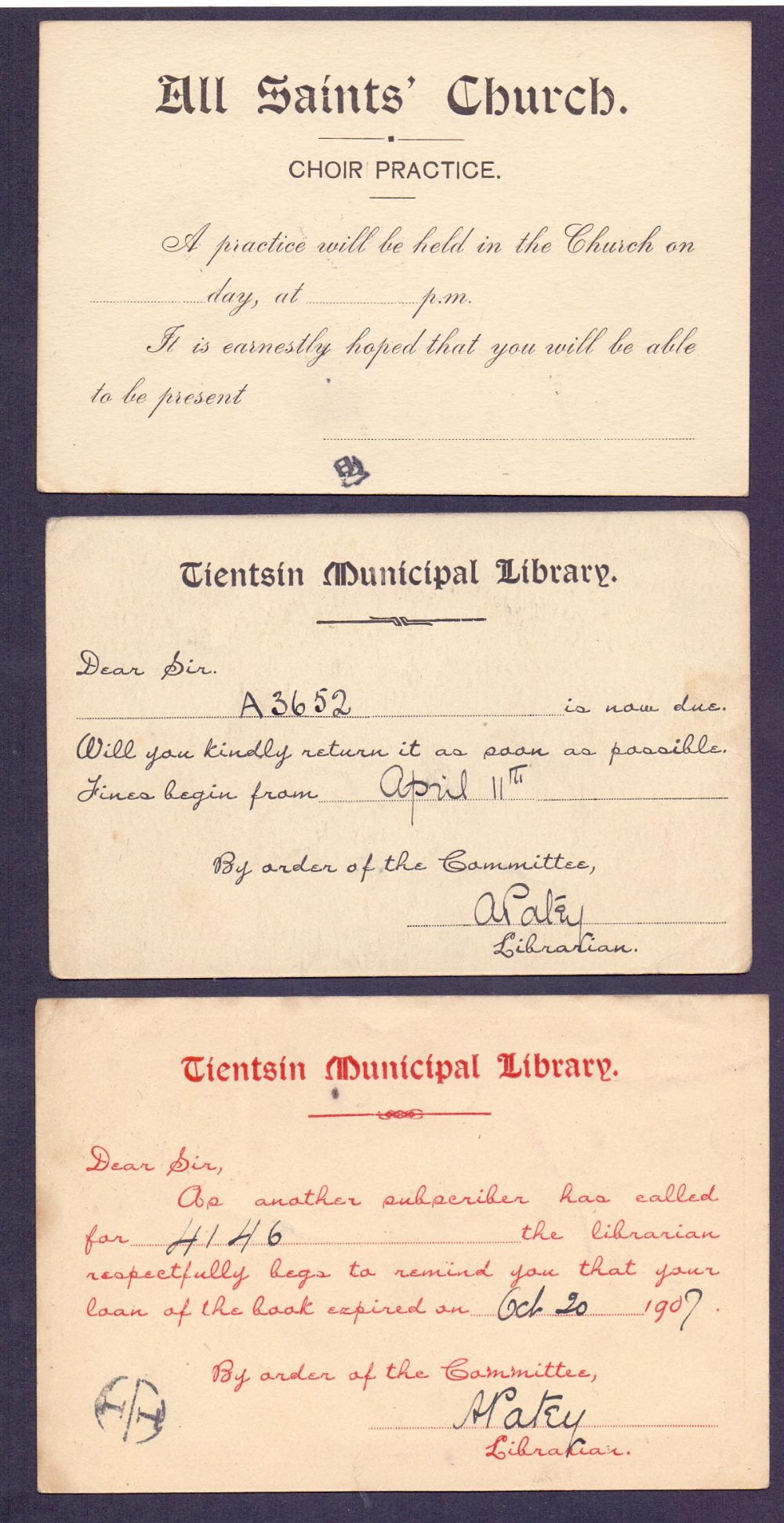 POSTAL HISTORY COVERS : CHINA, three different used postal stationery cards from 1907-1913, - Image 2 of 2