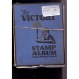 STAMPS : Well stocked Victory album with mint and used Commonwealth KGVI to QEII with values to £1