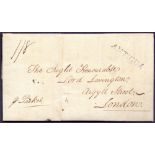 POSTAL HISTORY : ANTIGUA, 1797 entire from Antigua to Lord Lavington,