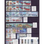 BRITISH ANTARCTIC STAMPS : 1990-2000 range of sets mostly fine used with a couple of U/M.