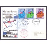 FIRST DAY COVERS : 1973 EEC Official Sealink First Day Cover cancelled by Dover FDI and Paquebot