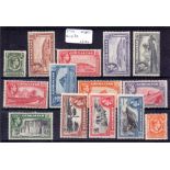 GIBRALTAR STAMPS : 1938 GVI mounted mint set to £1 SG 121-131 Cat £180