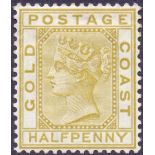 Gold Coast STamps : 1879 Queen Victoria 1/2d Olive Yellow,