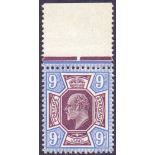 Great Britain Stamps : 1911 9d Deep Plum and Blue.